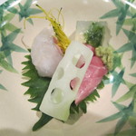 割烹 新多久 - イシガレイと佐渡の本マグロ