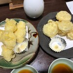 居酒屋 丸奄 - '23/03/24 たこ天（680円）・れんこん天（580円）