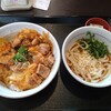 Nakau - 炭火焼き親子丼＆冷やしはいからうどん（小）