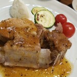 キッチン ブルー グローブ - 反対側から、骨付きです