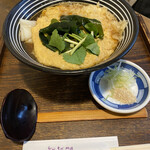 藤屋本店 - 卵とじうどん　ひもかわ