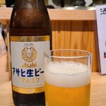 酒と肴 一十 - お酒①マルエフ(瓶ビール、アサヒビール)