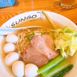 らぁ麺 SUNGO - 潮ラーメン　(うずらをトッピング)