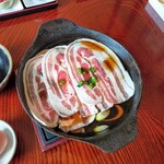 Shougatsusou - 昼御膳、肉コースは麓山高原豚柳川鍋