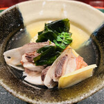 奈良 而今 - 金目鯛かま 筍 わかめ