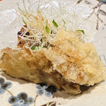 奈良 而今 - 桜鱒 ジャンボ平茸天ぷら