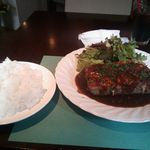 キッチン直樹 - 2013/07/16のランチ（和牛ミンチと夏野菜チーズ重ね焼き）