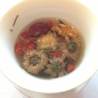 四川豆花飯荘 東京店 - 八寶茶 の花が開いたところ