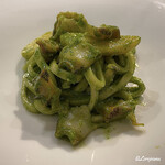 カーサ・デル・チーボ - 青螺貝と蕾菜のトレネッテのジェノヴェーゼ