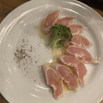 Taishuu Sakebaru Peru - 鶏ささみのカルパッチョ（¥600）