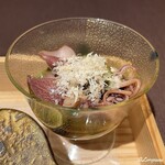 お料理 七草 - 蛍烏賊と山葵菜の御浸し