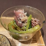 お料理 七草 - 蛍烏賊と山葵菜の御浸し