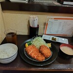 とんかつ 椛 - ロース＆メンチ定食