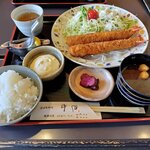 レストラン 牛石 - エビフライ定食