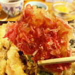 天秀 - 珍しい紅生姜の天ぷら