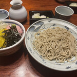 神田 本陣房 - とろたく丼と冷たい蕎麦