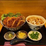 Mendokoro Maruichi - まるいち特製チキンカツ丼セット   大盛りﾁｮｲｽ