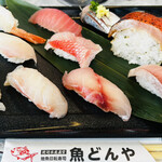 回転寿司 魚どんや - 地魚堪能セット　味噌汁変更（金目アラ汁）¥2.350