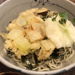 そば処 まるみなみ - かき揚げ天おろし