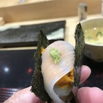 鮨旬美西川 - 雲丹イカ巻