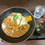 天かめ - ジャンボかつ丼カレー¥780