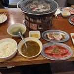 炭火焼肉いわしげ - 230730いわしげランチセット950円