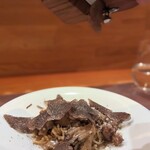 h:armonia - 色々茸 自家製サルシッチャ カチョエペペ トンナレッリ
      ＋黒トリュフ