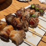 Hakata Kushiyaki Yasai Kushimaki Dogenne - 野菜巻き串盛り合わせ