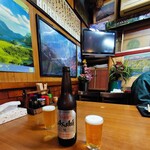 十八番 - 詰めていただいてむしろ一番広いスペースで呑む大瓶