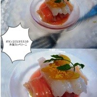 リストランテ カノビアーノ 福岡 - ぼたん海老とカラスミの冷製カッペリーニ・