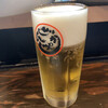 新宿参丁目 立呑み ありがとう - 生ビール・中ジョッキ(500円)