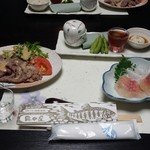 湯屋温泉　奥田屋 - 簡素だが美味しい夕食