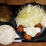 Kushikatsu Dengana - チキン南蛮定食。（反転）