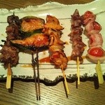 割烹居酒屋 古都の波 - 串焼き５本盛り