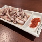 Stir-fried squid and Japanese pepper