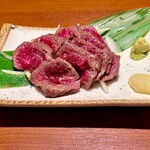 Dirty grilled wagyu beef thigh