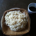 福山製麺所 - 半分はざるうどんにしてみました。うみゃー・・・ス!!!!