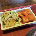 韓国居酒屋 より道 - ジャガイモ鍋定食(¥1,500) カクテキ・ナムル