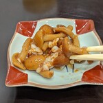 手打ちそば わかすぎ - お通しの「なめこの和え物」