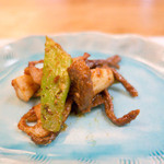 蕎麦 坐忘 - ゼンマイと野菜の味噌和え