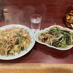 園春 - 焼きそばとニラ炒め