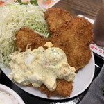 わ楽 - ヒレカツと…アジフライ&タルタル
