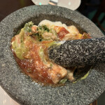 ボイルストン - フレッシュアボガドディップ混ぜ途中