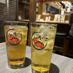 東北酒場 赤べこ - グラスが可愛い