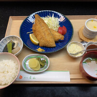 割烹 青山 - 鯵フライ定食(1,000円)