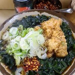 岩本町スタンドそば - ゲソ天そば＋わかめ 550円