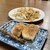 味道 - 料理写真:スライスまんじゅう焼き串＆ラム串＆玉子と白ネギ炒め
