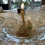 プチレストラン ブーケ・ド・フランス - エスプレッソのエスプーマとクレームダンシュとブルーチーズのグラース