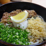 手打うどん くうかい - にくぶっかけ（冷冷）