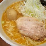 中華そば 七麺鳥 - 味玉濃厚背脂味噌ラーメン